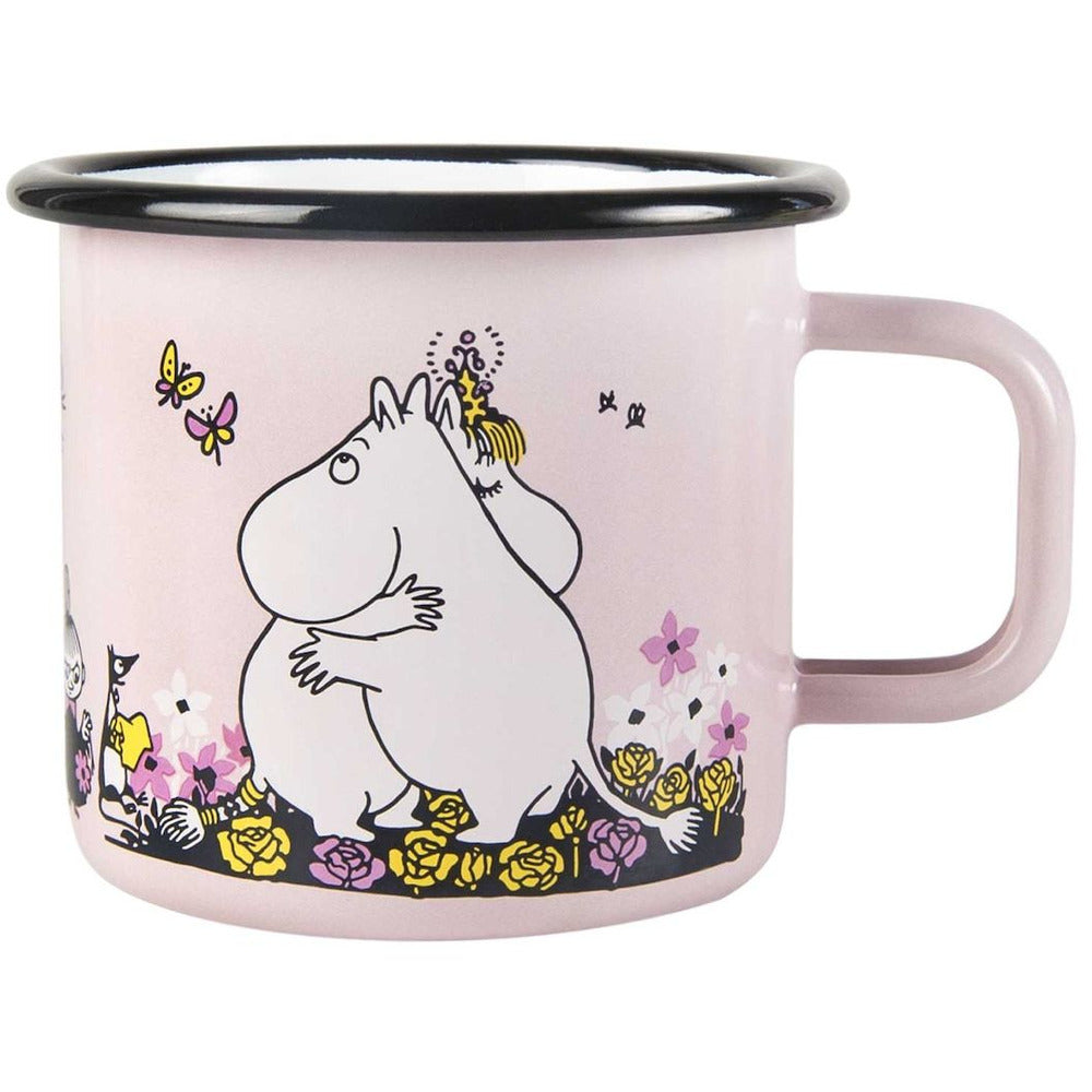Moomin Enamel Mug 3.7 dl Moomin Hug Pink - .