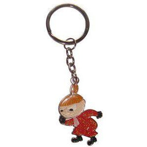 Moomin Metal Keyring Glittery Little My dancing - .